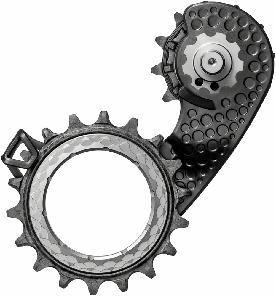 absoluteBLACK absoluteBLACK HOLLOWcage Oversized Derailleur Pulley Cage - For Shimano Dura-Ace 9250, Full Ceramic Bearings, Carbon Cage, Titanium
