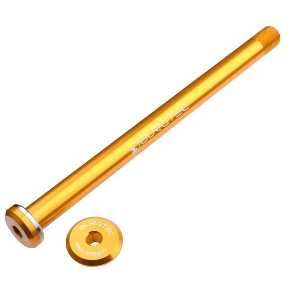 Burgtec Rear Axle 168.5mm x 12mm x 1.0mm Pitch (Santa Cruz) Color: Burgtec Bullion Gold