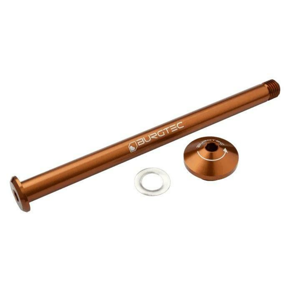 thumbnail image 2 of Burgtec Santa Cruz M12x1.0 Race Red Rear Axle 12x168.5mm 2 of 11