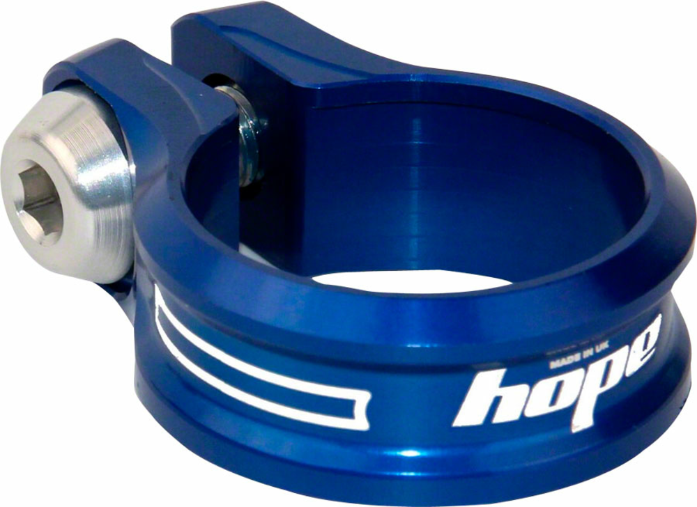 Hope Seat Clamp - Bolt, 34.9mm, Blue