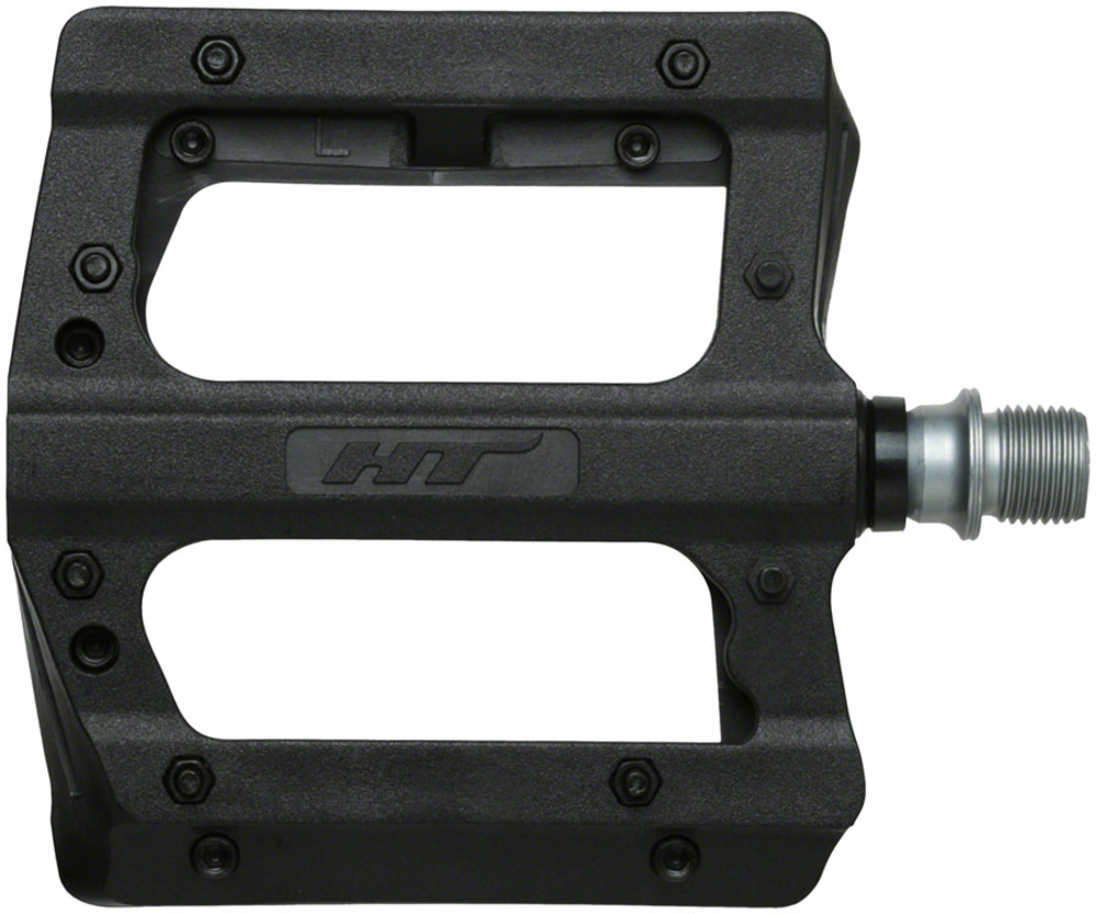HT Components PA12A Pedals Cleat Compatibility | Color | Spindle: Platform | Black | 9/16-inch