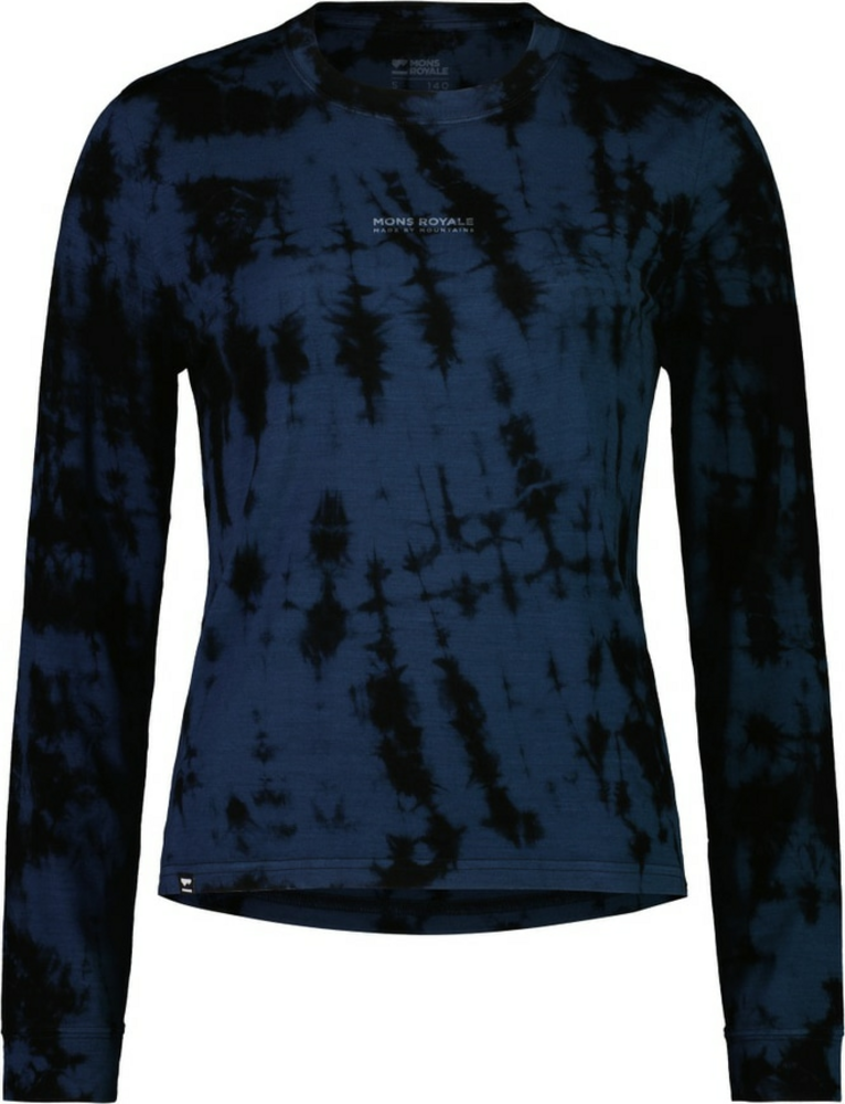 Mons Royale Icon Relaxed LS Garment Dyed Color: Ice Night Tie Dye