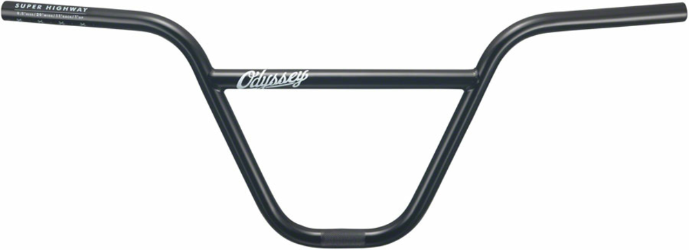 Odyssey Super Highway BMX BMX Handlebar Clamp Diameter | Color | Rise | Sweep | Width: 22.2mm | Black | 9.5-inch | 11 ° | 29-inch