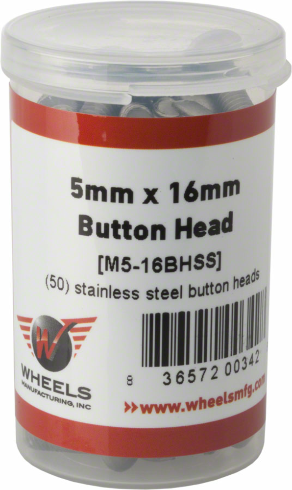 Wheels Manufacturing Wheels Manufacturing M5 x 16mm Button Head Cap Screw Stainless Steel Bottle/50 Wheels Manufacturing Wheels Manufacturing M5 x 16mm Button Head Cap Screw Stainless Steel Bottle/50