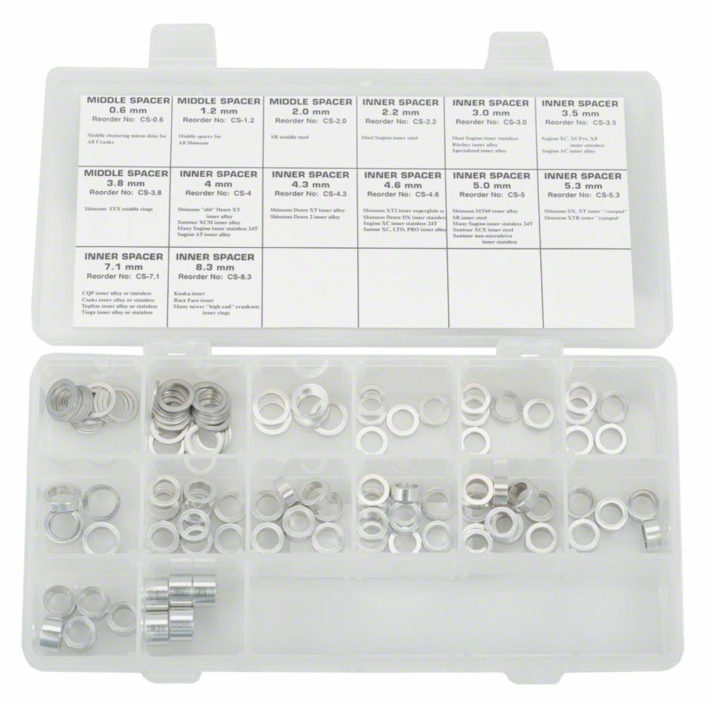 Wheels Manufacturing Wheels Manufacturing Small Chainring Spacer Kit, 120 Pieces