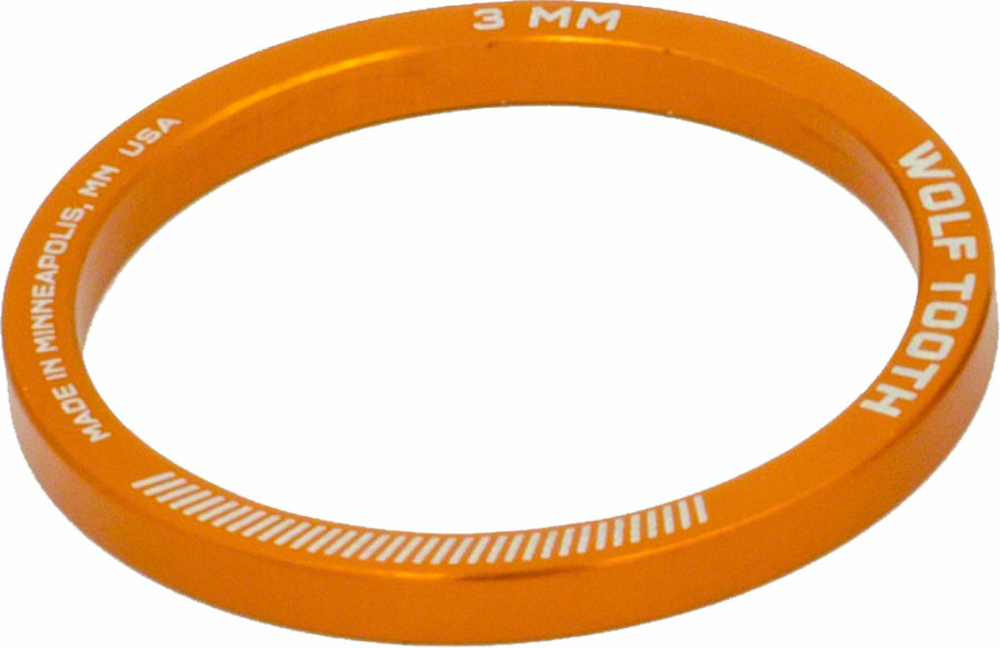 Wolf Tooth Wolf Tooth Headset Spacer 5 Pack, 3mm, Orange Wolf Tooth Wolf Tooth Headset Spacer 5 Pack, 3mm, Orange