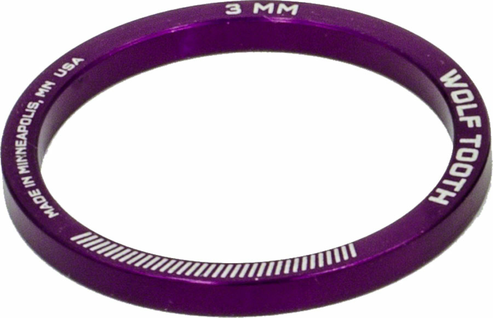 Wolf Tooth Wolf Tooth Headset Spacer 5 Pack, 3mm, Purple