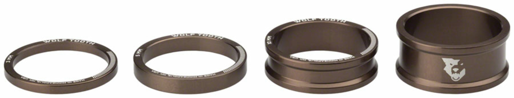 Wolf Tooth Wolf Tooth Precision Headset Spacers - 3/5/10/15mm, Espresso