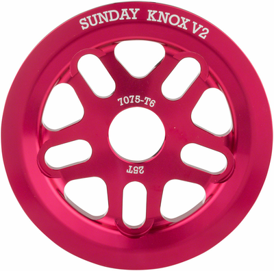 Sunday Sunday Knox V2 Sprocket - 28t, Anodized Fuschia